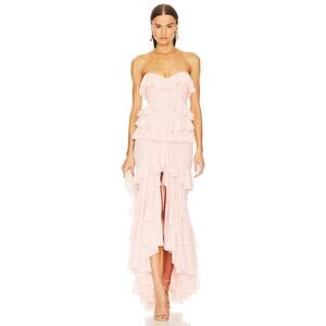 Michael Costello x REVOLVE Oleksandra Gown Blush Nude Pink Ethereal Romantic S